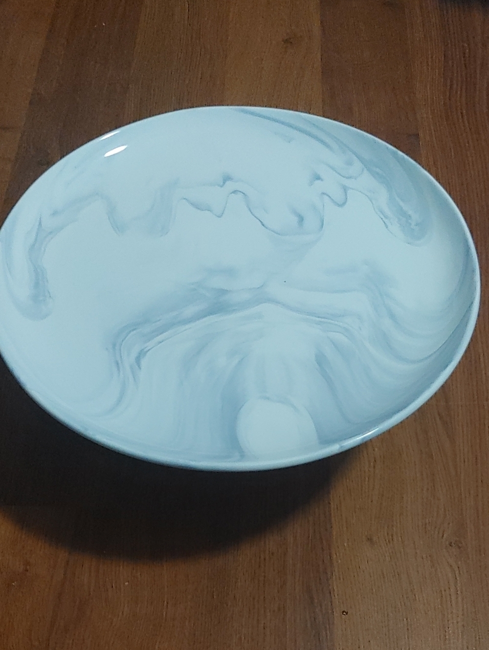 ✅$10 Add On Life At Home White Marble-Effect Decorative Large Plate
